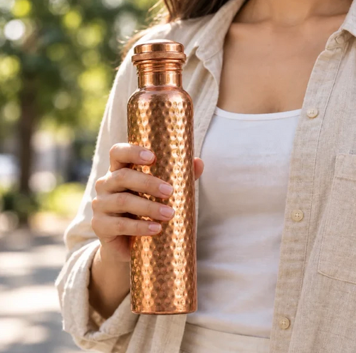 Ayurvedic Copper Plated Sports Water Bottle