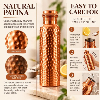 Ayurvedic Copper Plated Sports Water Bottle