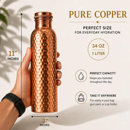 Ayurvedic Copper Plated Sports Water Bottle
