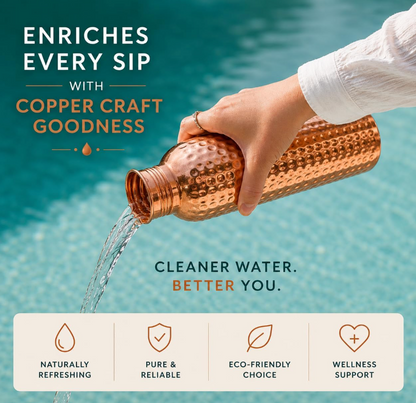 Ayurvedic Copper Plated Sports Water Bottle